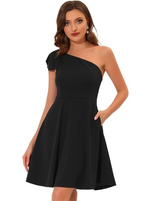 black cocktail party dress